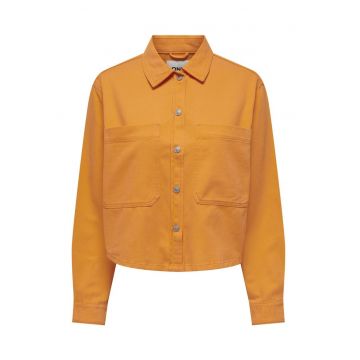 Geaca  galben - bumbac - inchidere cu nasturi - buzunare la piept