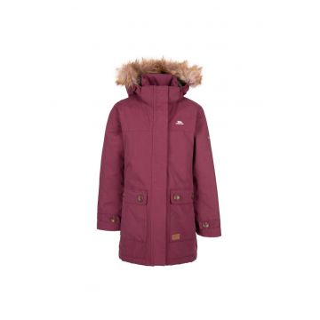 Geaca  impermeabila - rosie - poliester - cu blana detasabila