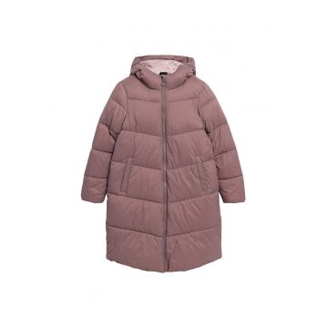 Geaca pentru copii -  4FJAW23TDJAF268 - cu gluga integrata - doua buzunare - poliamida - maro