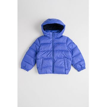 Geaca regular fit cu gluga - Albastru indigo