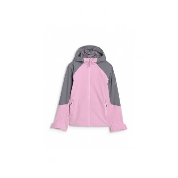 Geaca trekking copii  roz - poliester - membrana 5000 - primavara-vara