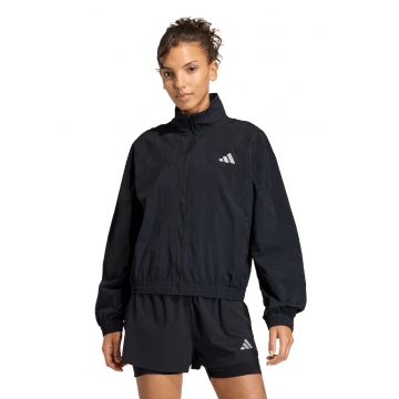 Jacheta cu buzunare laterale - pentru alergare - Alb/Negru