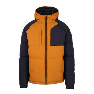 Jacheta cu fermoar si gluga Deffords - Portocaliu/Bleumarin