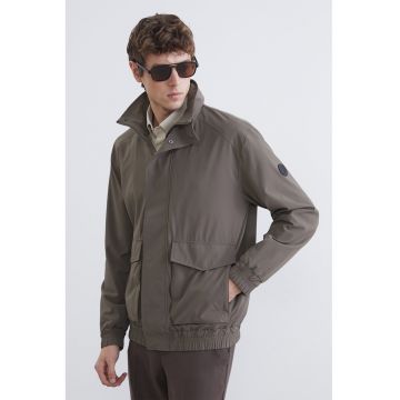 Jacheta cu gluga detasabila - Maro pamantiu