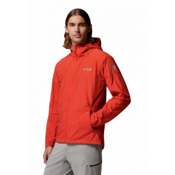Jacheta cu gluga pentru trekking si drumetii Loop Trail II - Portocaliu mandarina