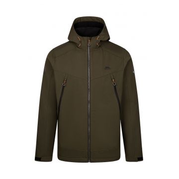 Jacheta cu gluga si buzunare cu fermoar Hubbard - Kaki inchis