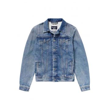 Jacheta din denim cu aspect prespalat Belife Katana -