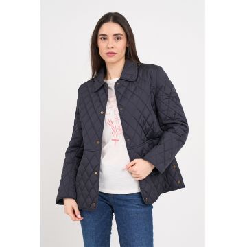 Jacheta matlasata cu buzunare - Albastru inchis