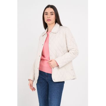 Jacheta matlasata cu buzunare - Crem