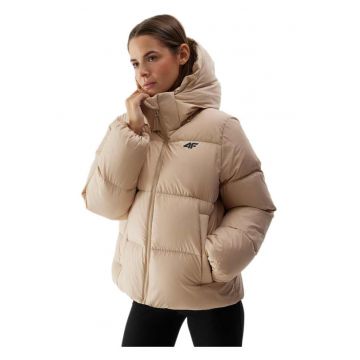 Jacheta matlasata -  umplutura din puf de rata - hidrofuga - crem - poliester -