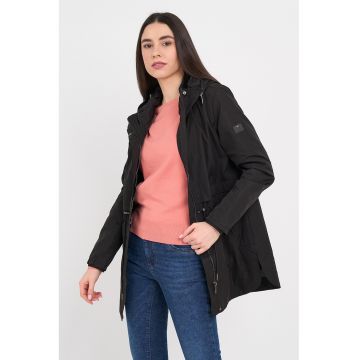 Jacheta parka cu gluga - Negru