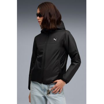 Jacheta regular-fit cu logo - Negru