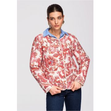 Jacheta scurta cu amestec de viscoza  OW-JALP-0127 - Roz