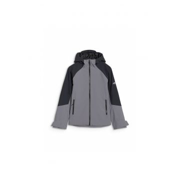 Jacheta trekking baieti  membrana NeoDry 5000 - impermeabila - gri - material respirabil