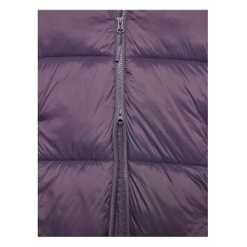 Palton lung din puf sintetic  violet - impermeabil