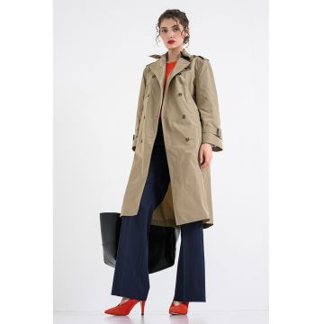 Trenci cu doua randuri de nasturi - Maro deschis