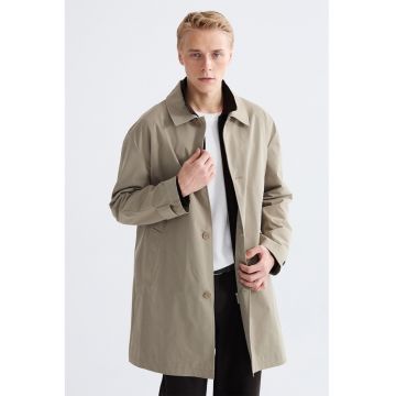 Trenci cu inchidere cu nasturi - Bej deschis