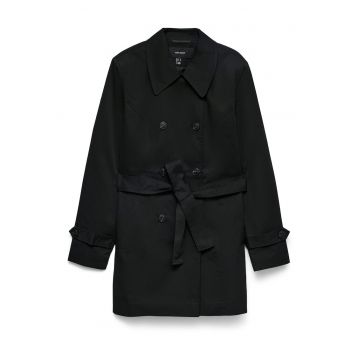 Trenci Femei -  negru - poliester reciclat - sistem inchidere nasturi