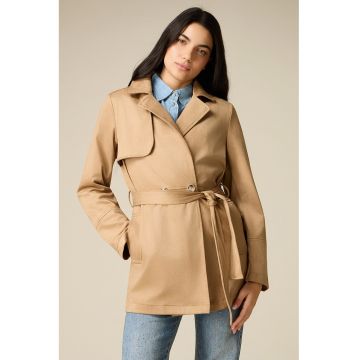 Trenci scurti cu cordon - Bej