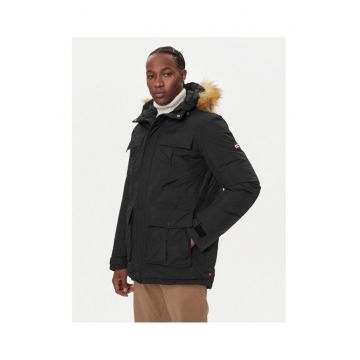 Geaca barbati -  parka - negru - material rezistent
