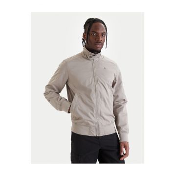 Geaca bomber Barbati -  64% bumbac - 36% poliamida reciclata - Bej