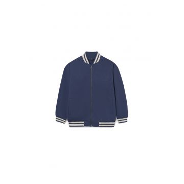 Geaca bomber copii -  bleumarin - fermoar - 52% poliester - 48% bumbac