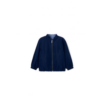 Geaca bomber copii -  bleumarin - poliester - fermoar