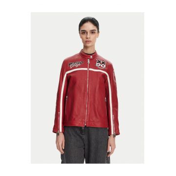 Geaca dama  grena - piele -