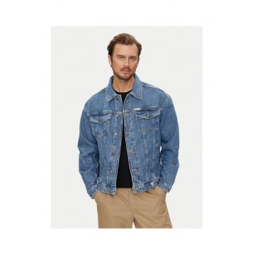 Geaca de blugi barbati  albastru - denim -