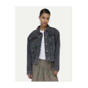 Geaca de blugi pentru femei - numai - Bumbac - Negru - Negru