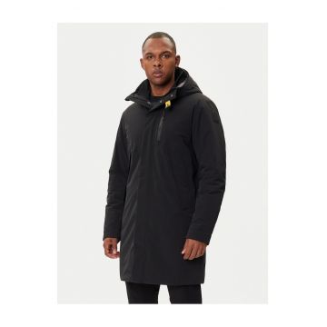 Geaca de iarna barbati -  neagra - fermoar - buzunare cu fermoar -