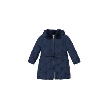Geaca de iarna copii -  bleumarin - poliester - fermoar -