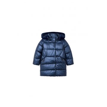 Geaca de iarna copii -  bleumarin - poliester - fermoar -