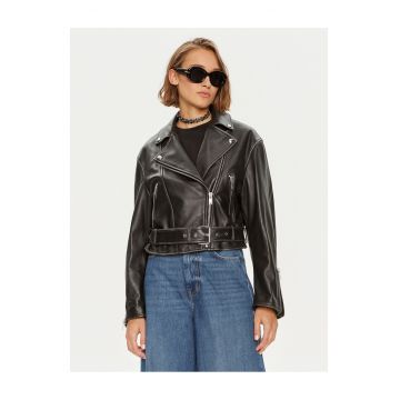 Geaca de piele -  negru - dama -