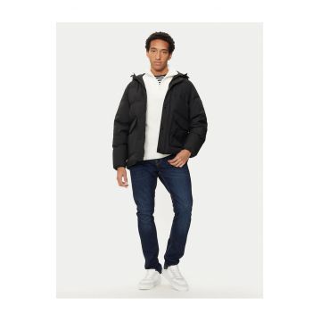 Geaca de puf barbati  neagra - material usor