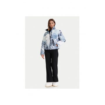 Geaca de ski dama -  poliester - albastru - fermoar