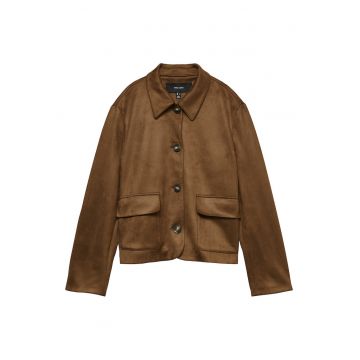 Geaca de tranzitie -  maro - 50% poliester reciclat - 40% poliester - 10% elastan -