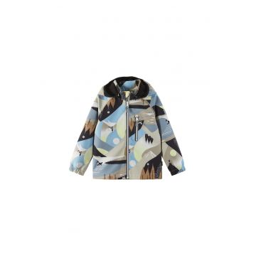 Geaca softshell copii -  bej - poliester reciclat - fermoar - Bej
