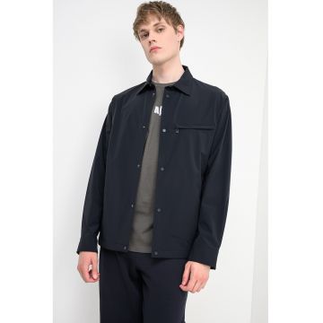 Jacheta-camasa uni cu capse - Negru