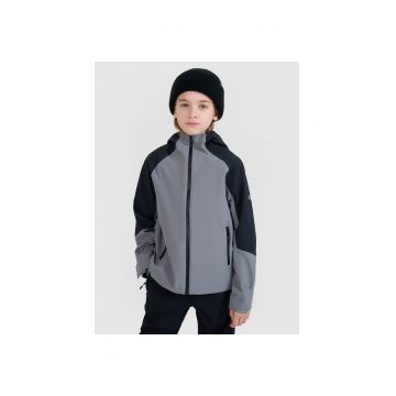 Jacheta trekking baieti  membrana NeoDry 5000 - impermeabila - gri - material respirabil