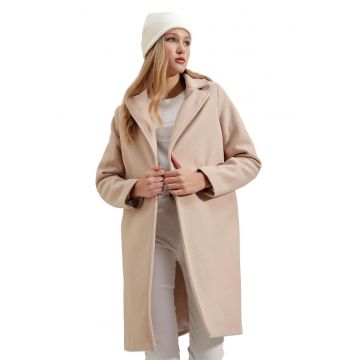 Palton dama BigDart Bej Natural - Bej Natural