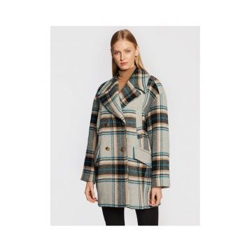 Palton dama -  nasturi - multicolor - 66% lana - 24% poliamida -