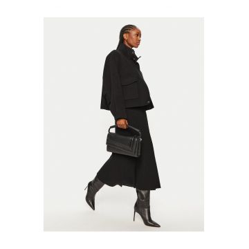 Palton dama  negru - lana -
