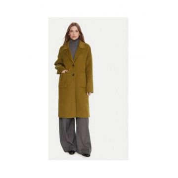 Palton dama -  verde - lana - poliester -