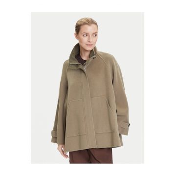 Palton dama  verde - lana