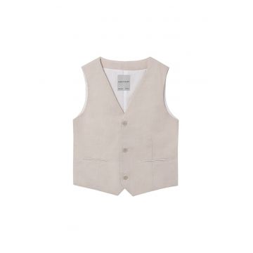 Vesta copii -  bumbac - bej - 90% bumbac - 10% in