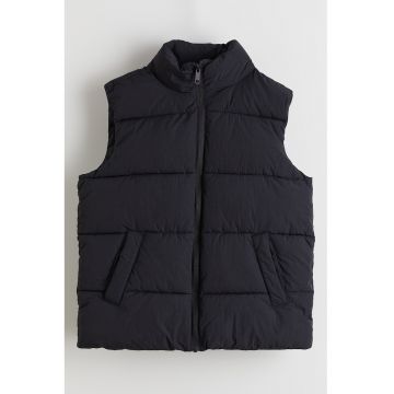 Vesta matlasata cu buzunare - Negru