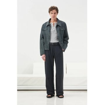 Geaca barbati -  Regular Fit - gri carbune - bumbac 100%