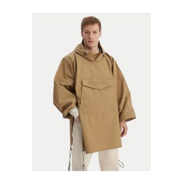 Geaca de ploaie unisex -  supradimensionata - bej - poliester -