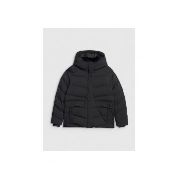 Geaca de puf pentru femei  negru - XL - umplutura naturala - impermeabila